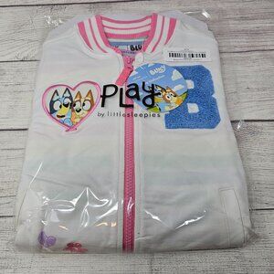 NEW!! Little Sleepies Bluey Pink Bomber Jacket Size 7